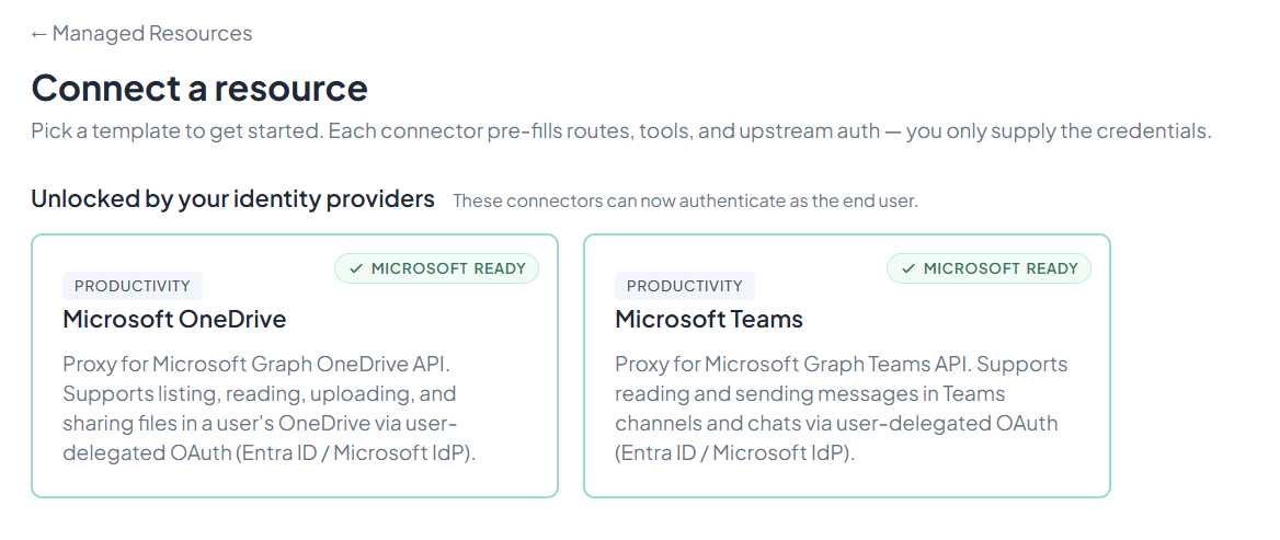 Connector list — OneDrive ready